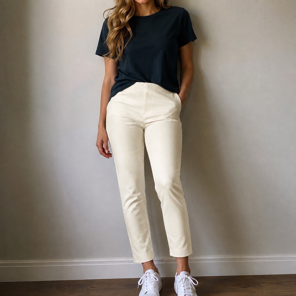 M.M.LaFleur Tusk The Hockley Jean Pants Size 12 Cream Tusk Minimalist Coastal